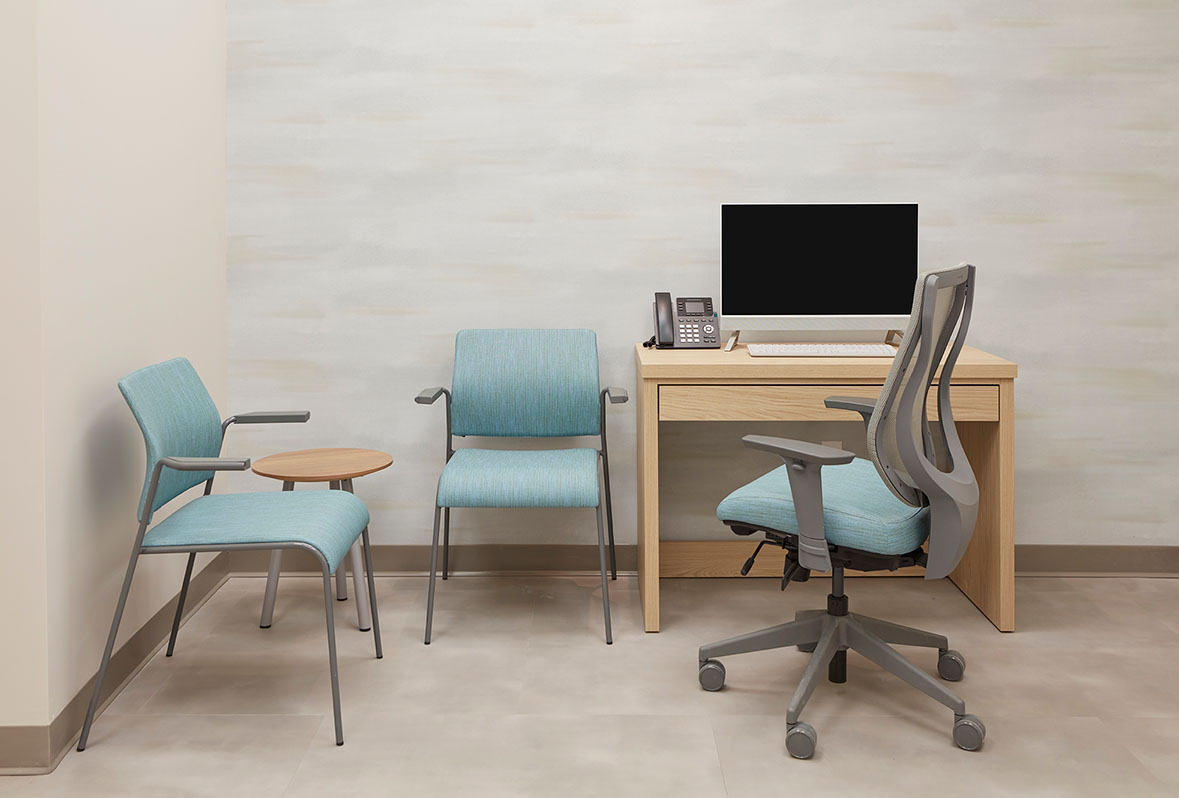 patient consultation rooms with office chairs and seating